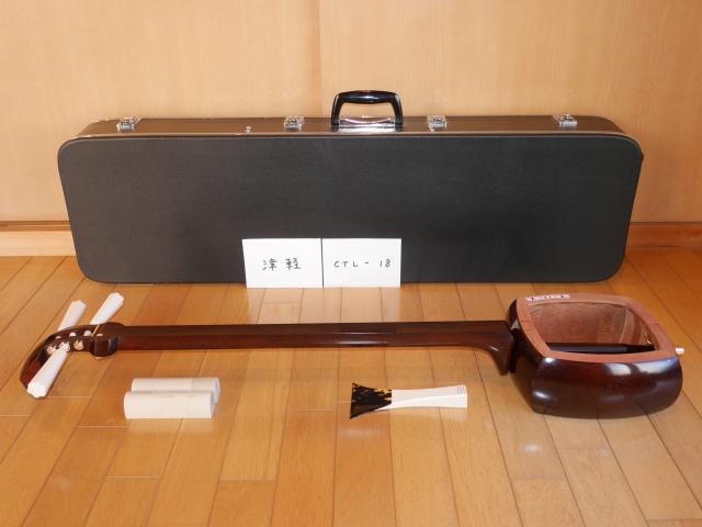 紅木津軽金細三味線(中古)女性用津軽、9分5厘[CTL-18]