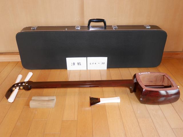 紅木津軽金細三味線(中古)1寸[CTKー30]