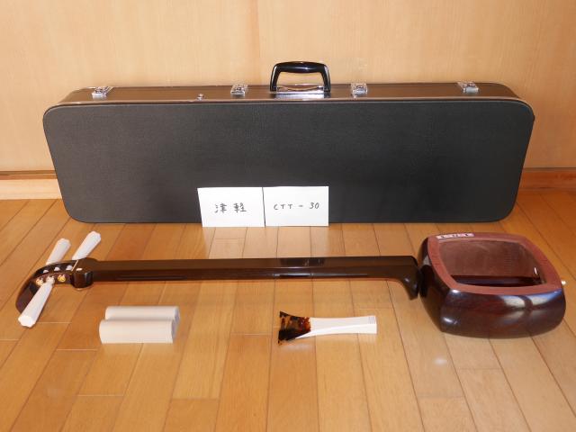 紅木津軽金細三味線(中古)9分8厘[CTTー30]