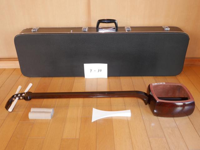 紅木長唄金細三味線(中古)東さわり付、8分2厘[Y-30]